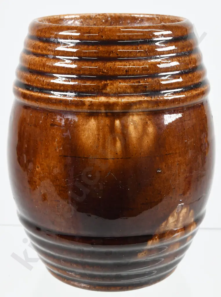 HUTSON  MAJOLICA GLAZED BARREL Image 1++