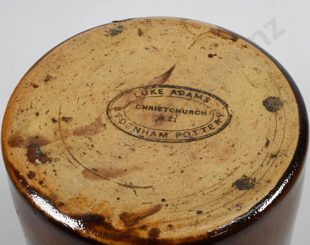 LUKE ADAMS CHRISTCHURCH LIDDED STORAGE CROCK Image 1++