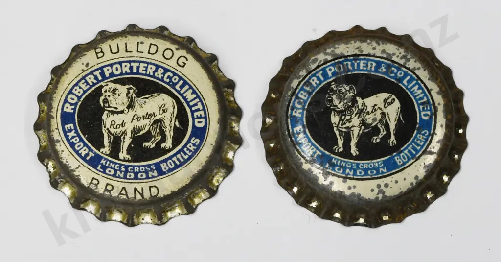 ROBERT PORTER BULLDOG BRAND BOTTLE CAPS Image 1++