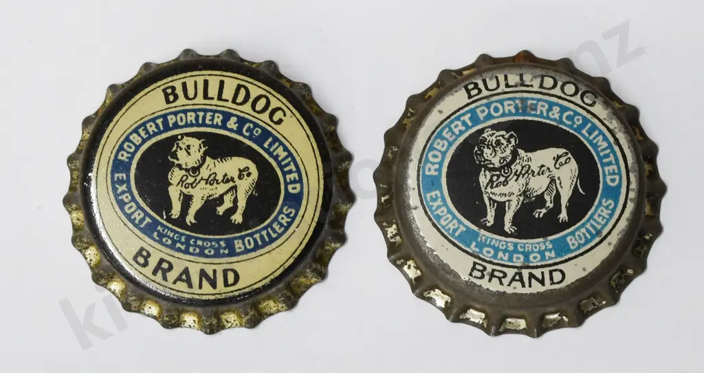 ROBERT PORTER BULLDOG BRAND BOTTLE CAPS Image 1++