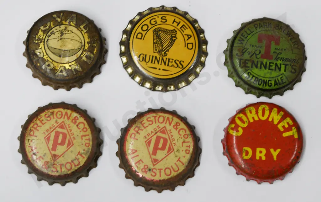 ASSORTED BEER, ALE, GUINNESS,SOFT DRINK, BOTTLE CAPS Image 1++