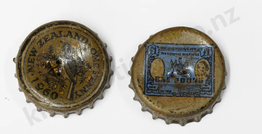 NZ COIN SERIES 1960 BOTTLE CAPS Image 1++