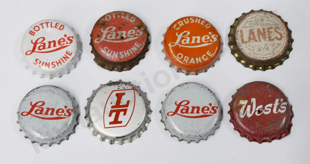 LANES, WEST DUNEDIN BOTTLE CAPS Image 1++