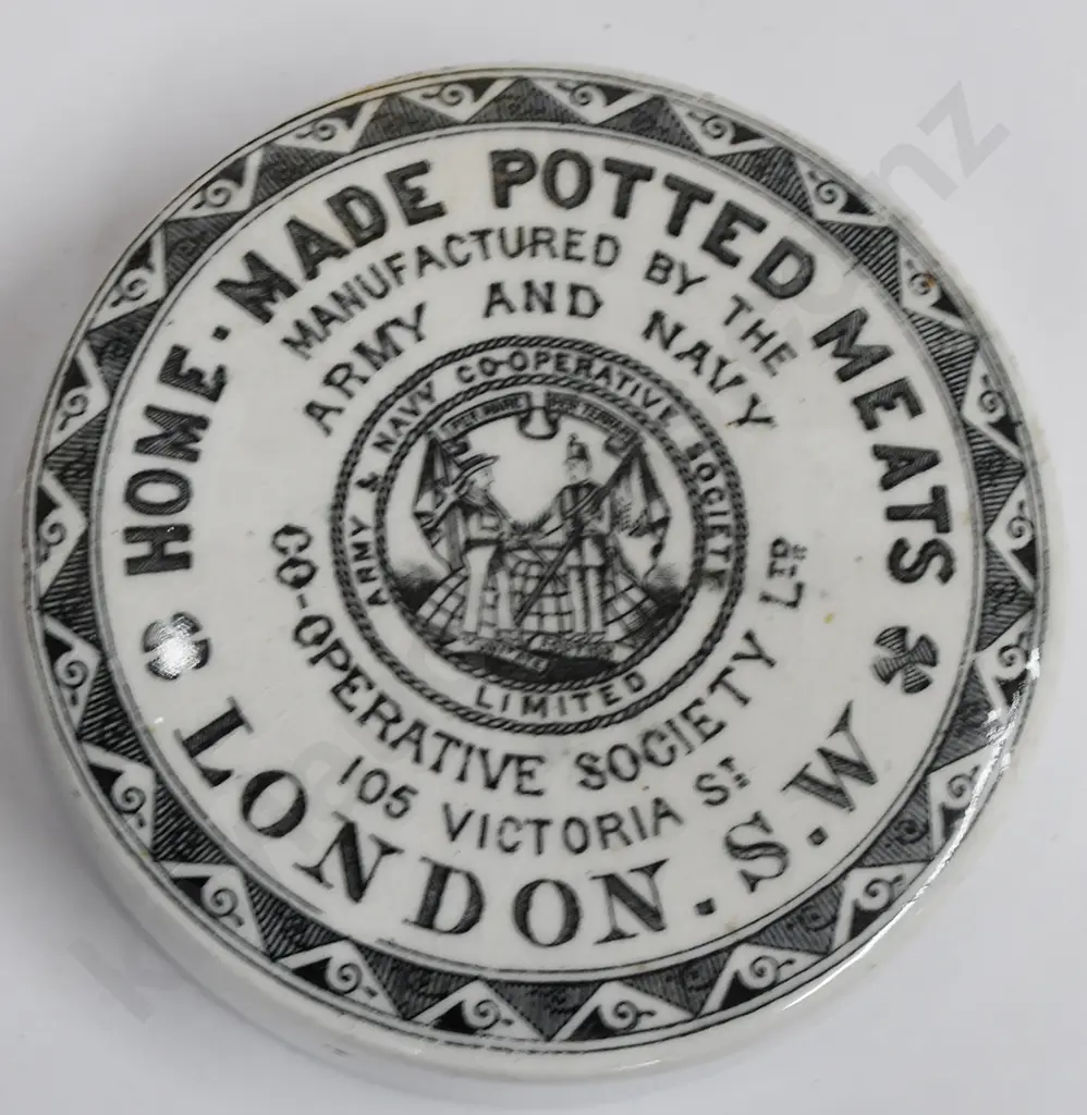 BURGESS'S, ARMY & NAVY POT LIDS Image 1++