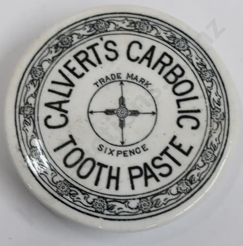 CALVERT'S CARBOLIC TOOTH PASTE POT LIDS Image 1++