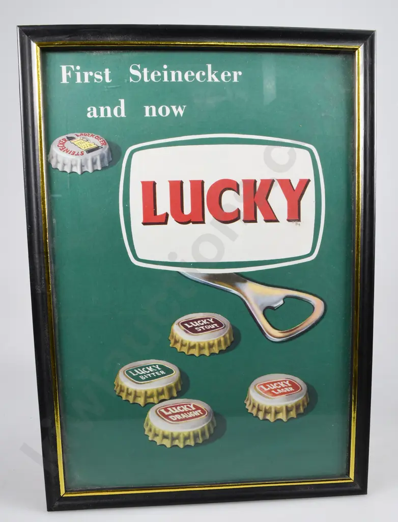 LUCKY (BEER) FRAMED PRINT Image 1++