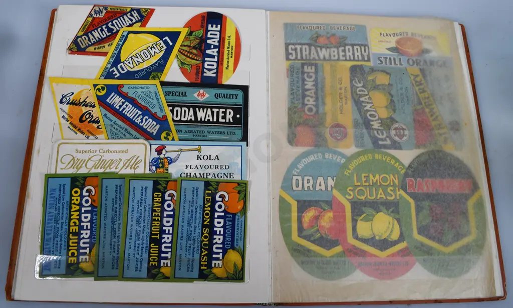ALBUM OF AERATED WATER LABELS Image 1++
