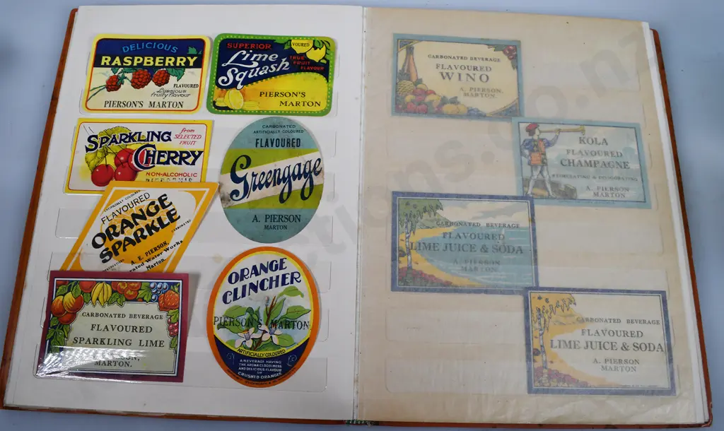 ALBUM OF AERATED WATER LABELS Image 1++