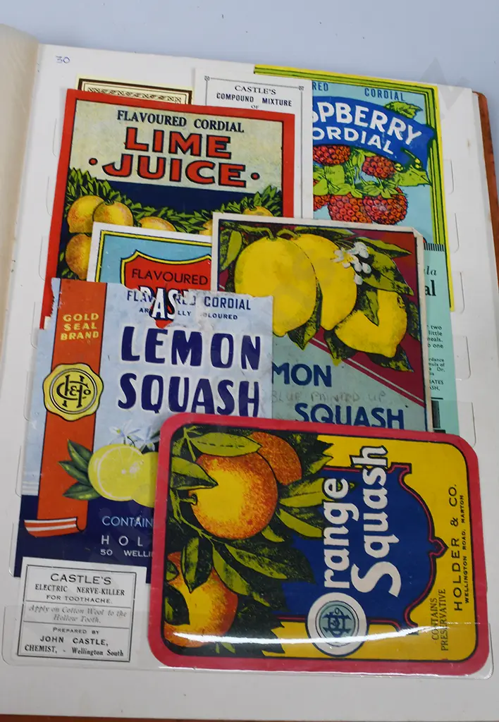 ALBUM OF AERATED WATER LABELS Image 1++
