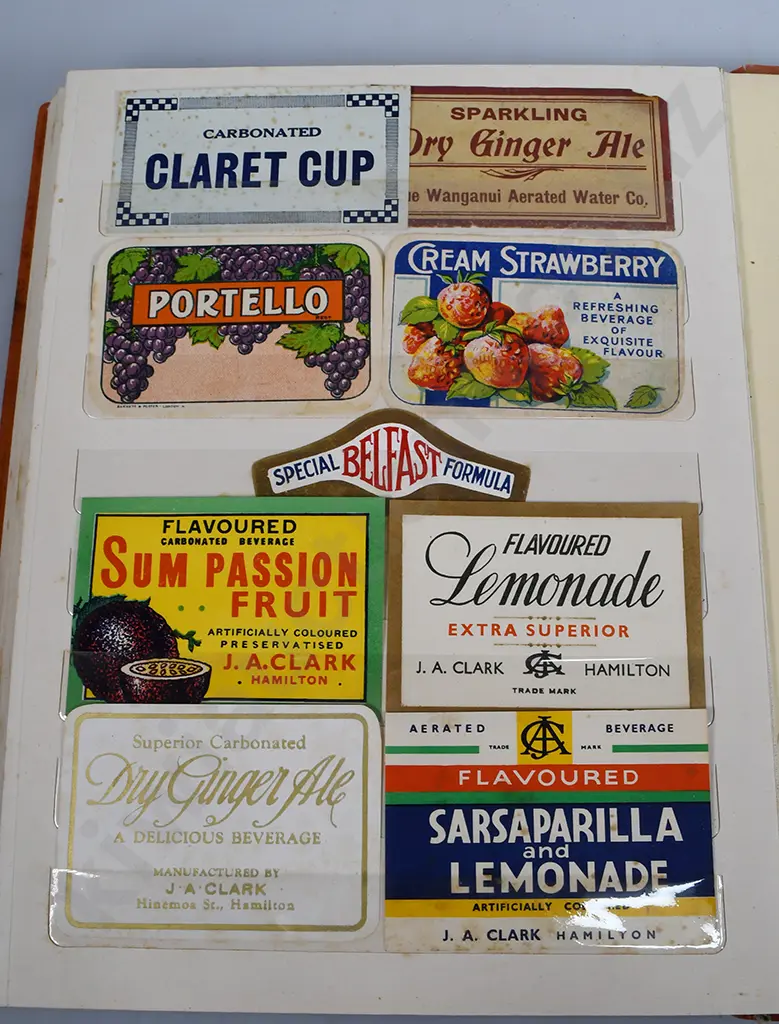 ALBUM OF AERATED WATER LABELS Image 1++