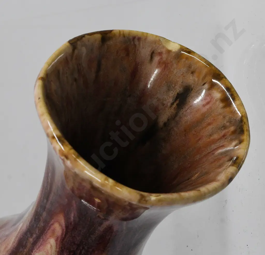 CROWN LYNN TRICKLE GLAZED VASE Image 1++