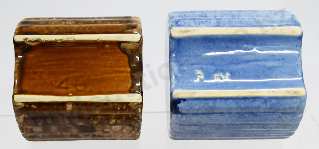 CROWN LYNN AMBRICO SMALL BARREL TROUGH VASES Image 1++