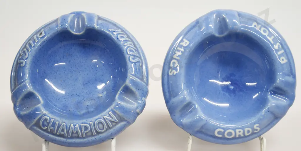 CROWN LYNN ASHTRAYS, CHAMPION SPARK PLUGS, CORDS PISTON RINGS Image 1++