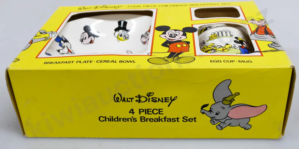 CROWN LYNN BOXED 4 PIECE DISNEY BREAKFAST SET Image 1++