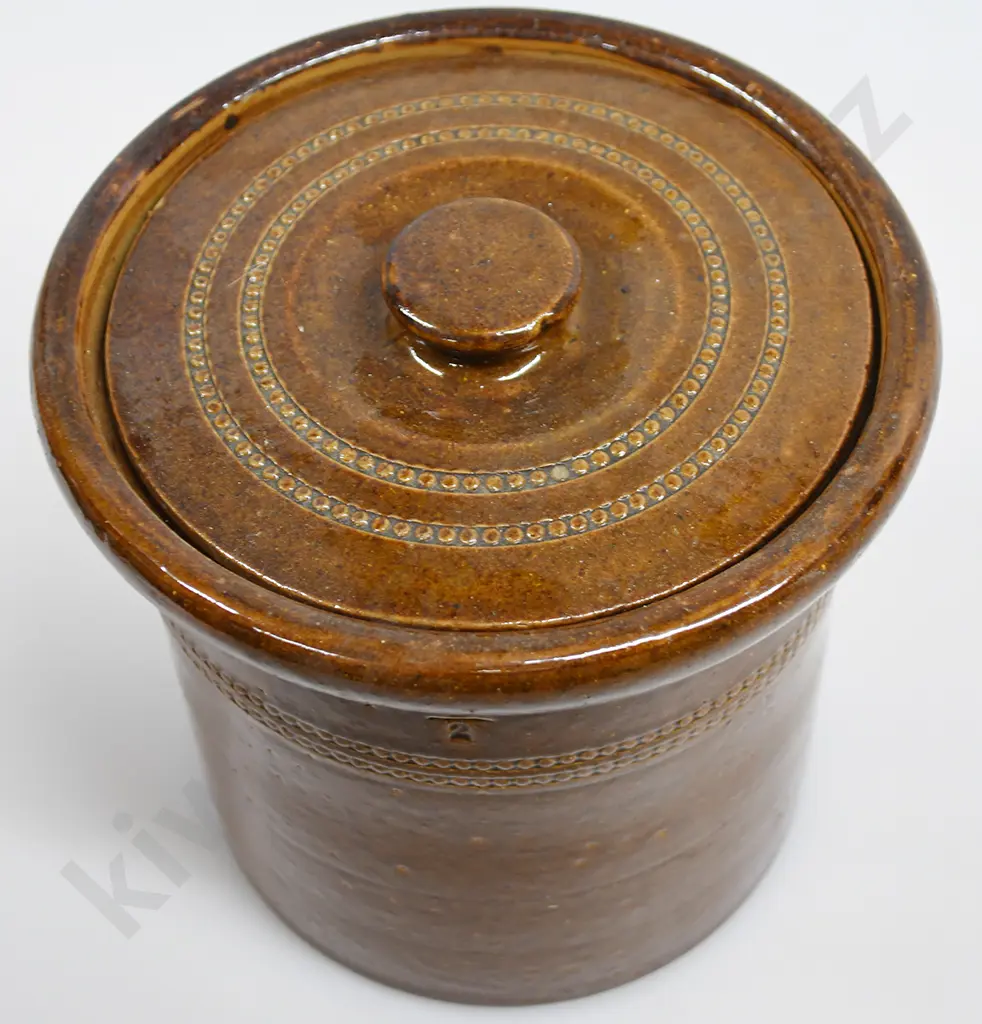 LUKE ADAMS LIDDED STORAGE CROCK Image 1++