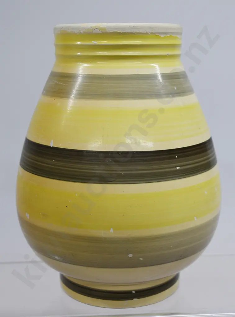 CROWN LYNN PAINTED HAND POTTED VASE NUMBER 13  Image 1++