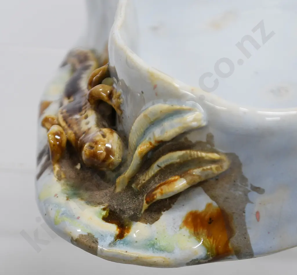 MOLLE’ POTTERY LIZARD TROUGH POSY VASE Image 1++