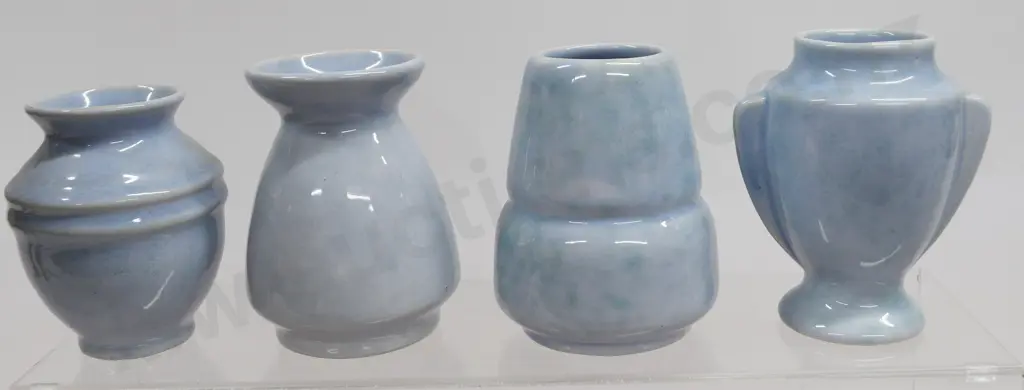 CROWN LYNN DUCK EGG BLUE MINI VASES NUMBERS 63, 29, 133, 134 Image 1++