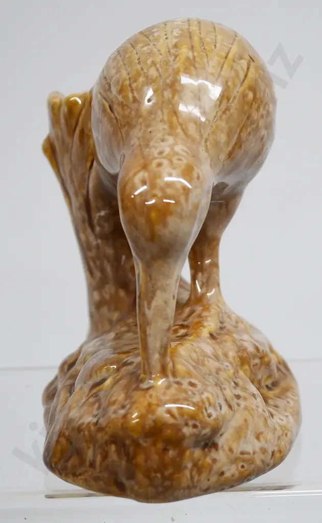 CROWN LYNN TRICKLE GLAZED KIWI VASE Image 1++