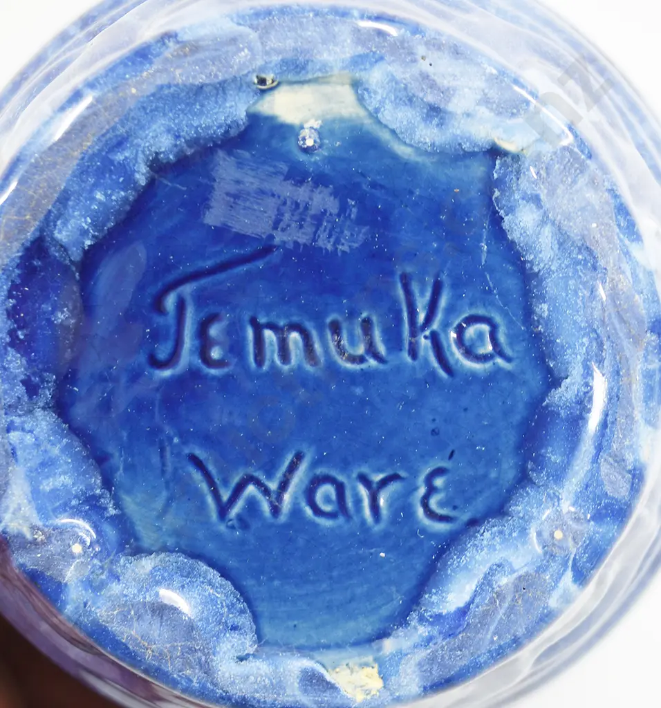 TEMUKA WARE BLUE VASE Image 1++