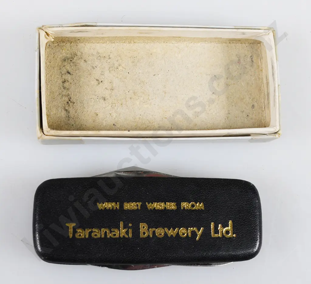 TARANAKI BREWERY LTD BOXED POCKET KNIFE Image 1++