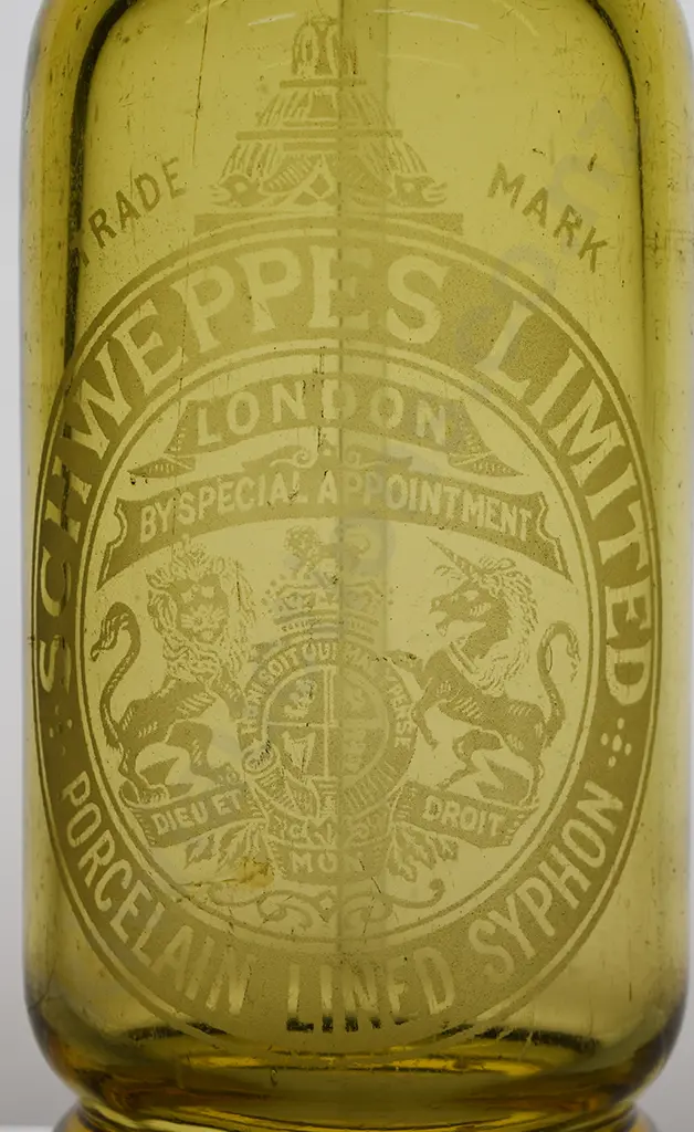 AMBER SCHWEPPES SODA SYPHON Image 1++