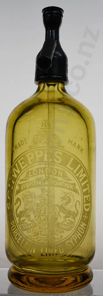 AMBER SCHWEPPES SODA SYPHON Image 1++