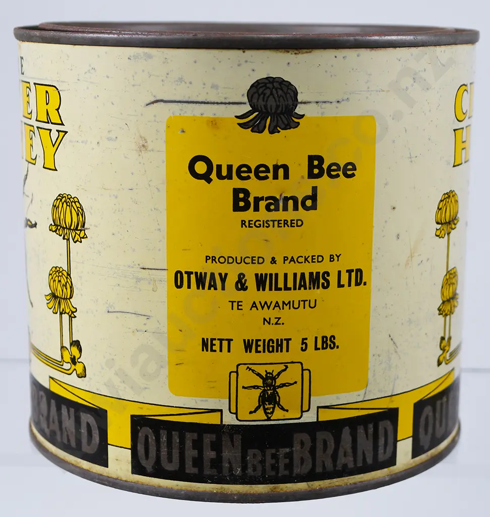 QUEEN BEE BRAND HONEY TIN Image 1++