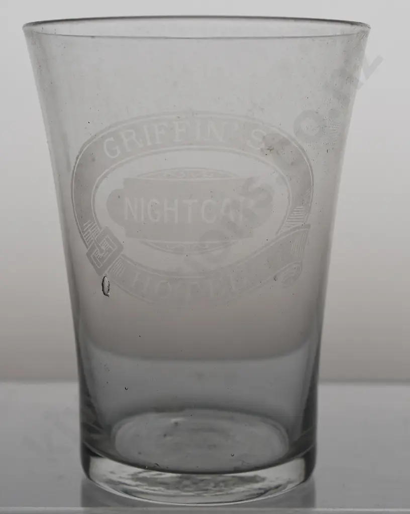 GRIFFIN'S NIGHTCAP HOTEL DRINKING GLASS Image 1++