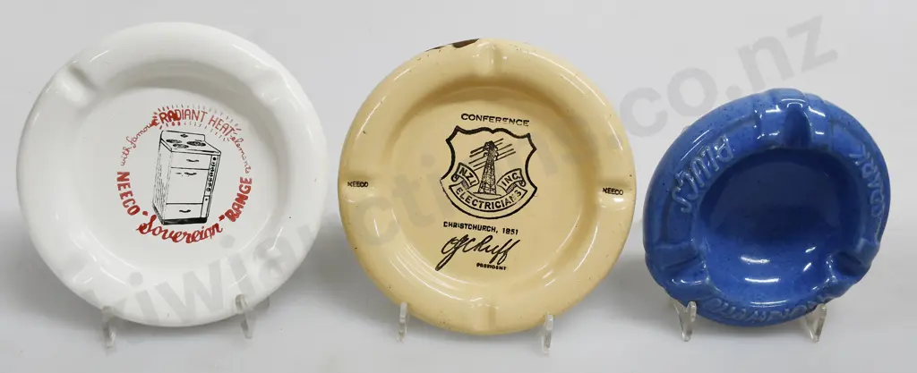 ADVERTISING ASHTRAYS, NEECO, CHAMPION SPARK PLUGS Image 1++