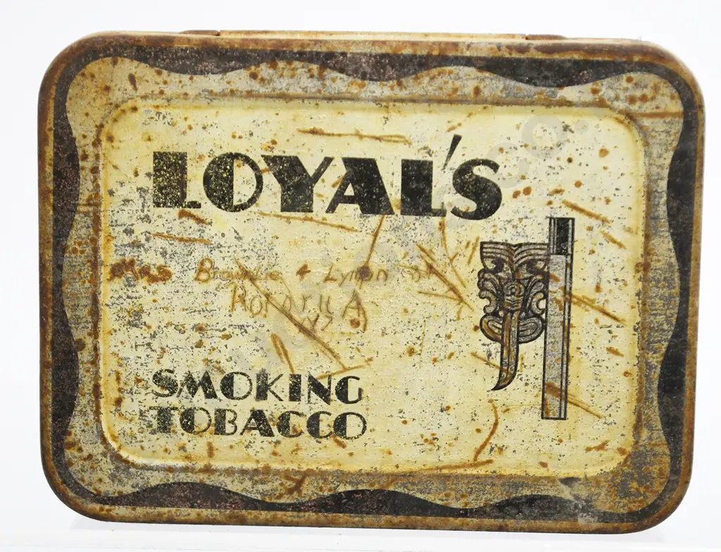 LOYAL'S AUCKLAND NZ, GOLD SPRAY TOBACCO TINS Image 1++