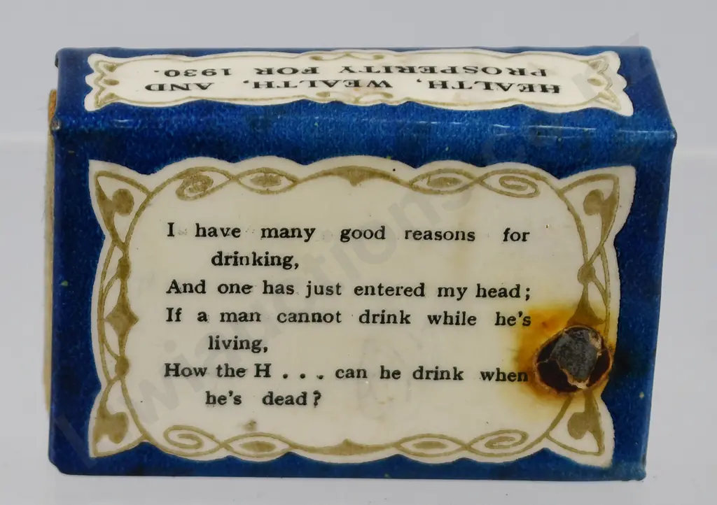 TE PUKA HOTEL TOKOMARU BAY MATCH BOX HOLDER 1930 Image 1++