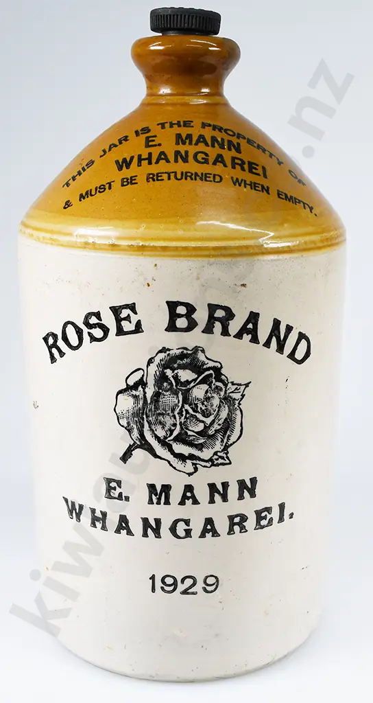 ROSE BRAND, E MANN WHANGAREI STONE JAR Image 1++