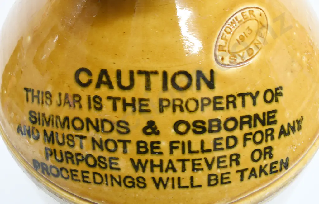 SIMMONDS & OSBORNE WELLINGTON STONE JAR Image 1++