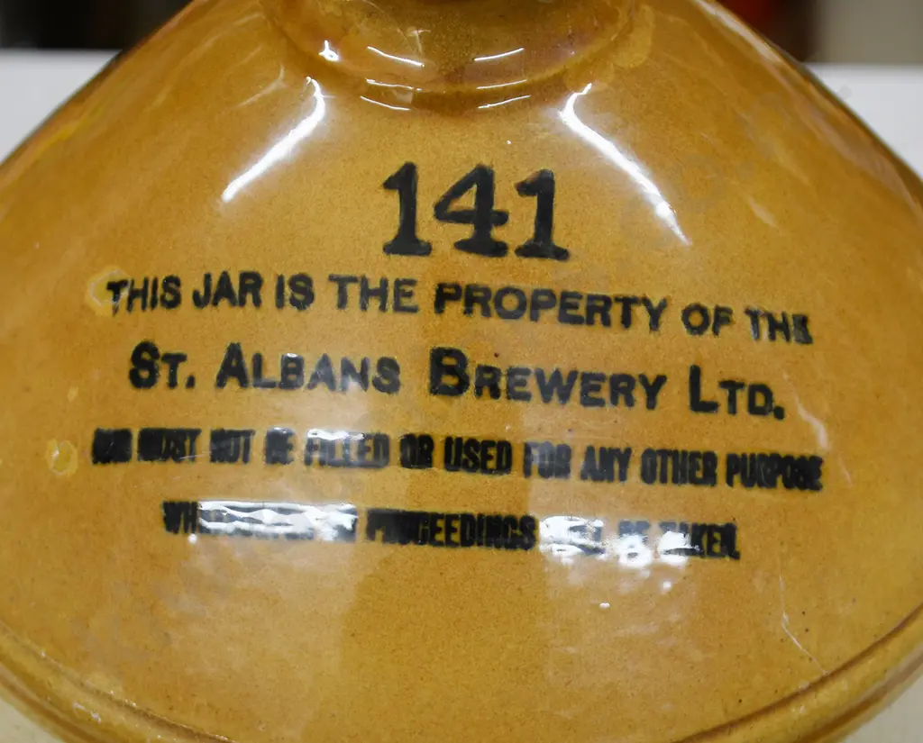 ST ALBANS BREWERY CHRISTCHURCH STONE JAR Image 1++