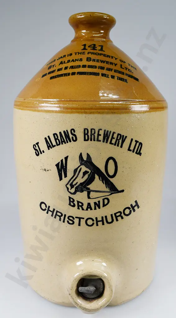 ST ALBANS BREWERY CHRISTCHURCH STONE JAR Image 1++