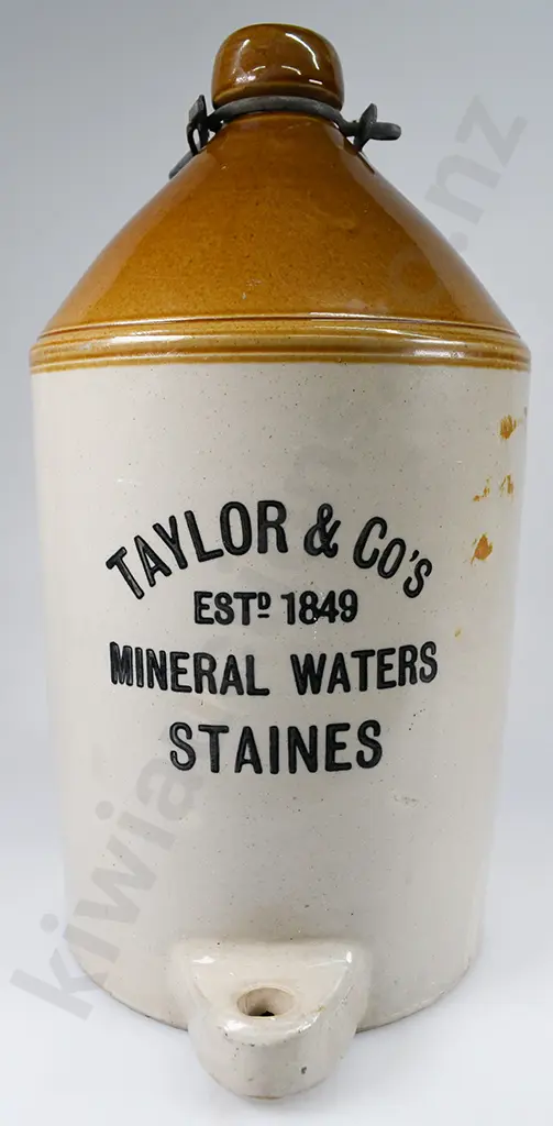TAYLOR & CO'S MINERAL WATERS STAINES STONE JAR Image 1++