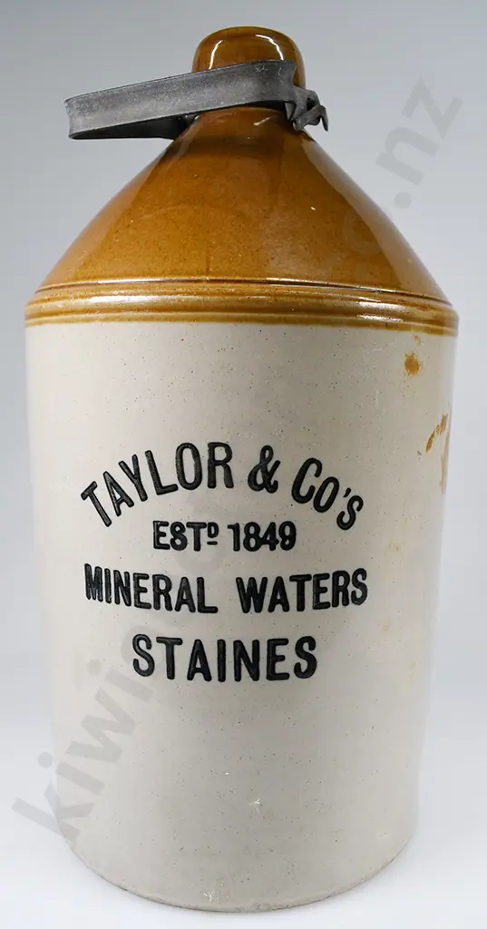 TAYLOR & CO'S MINERAL WATERS STAINES STONE JAR Image 1++