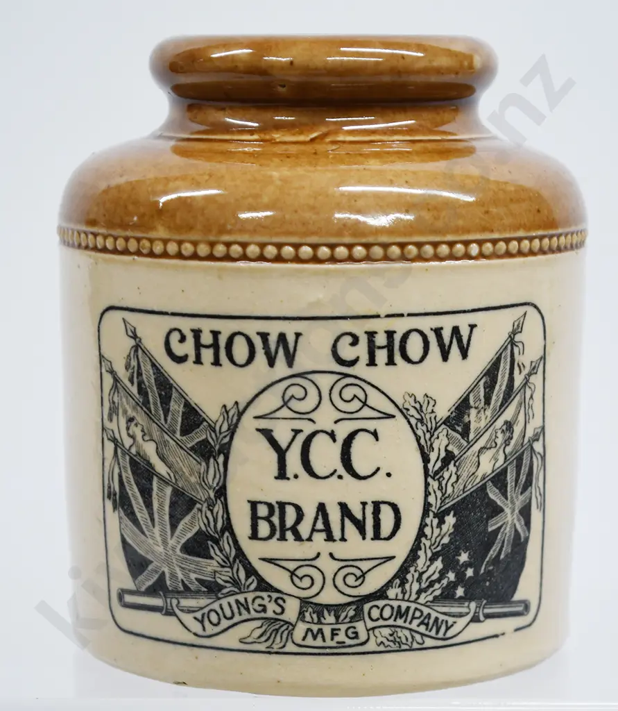 YCC CHOW CHOW STONEWARE POT Image 1++