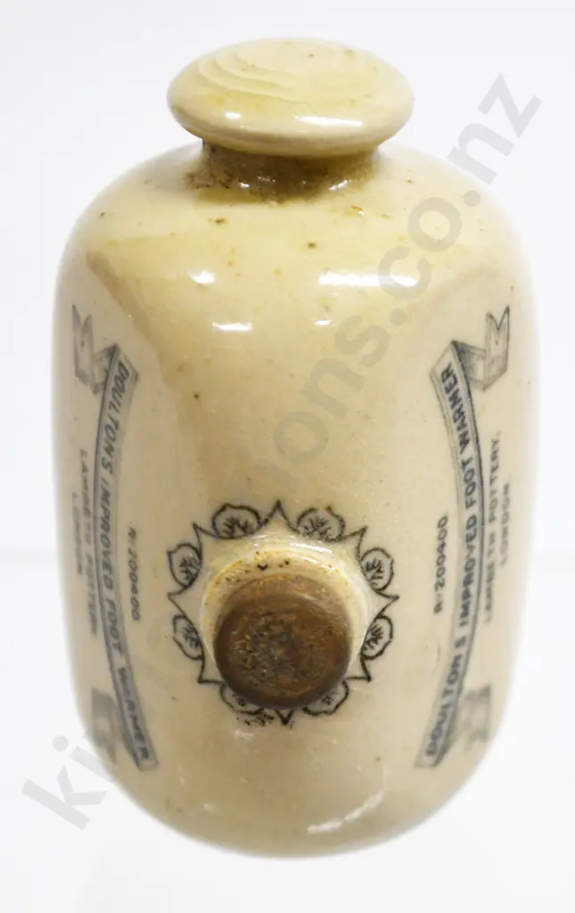 MINIATURE DOULTON'S IMPROVED STONEWARE FOOT WARMER Image 1++