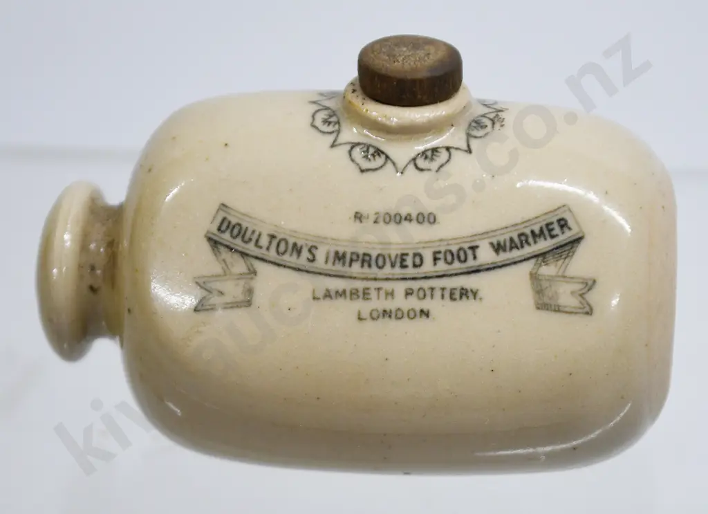 MINIATURE DOULTON'S IMPROVED STONEWARE FOOT WARMER Image 1++