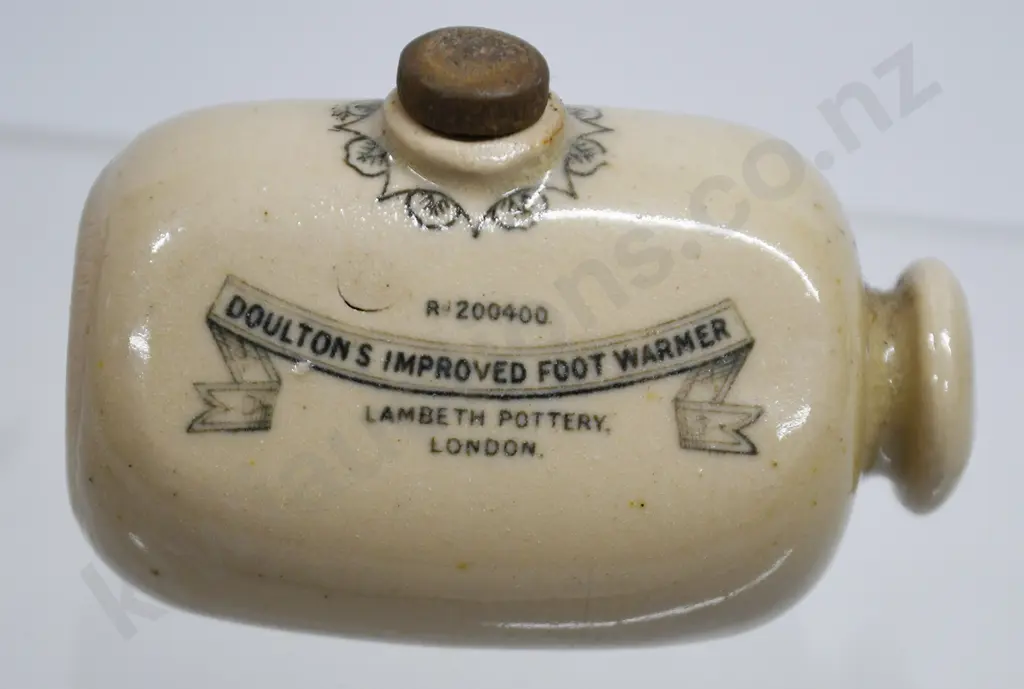 MINIATURE DOULTON'S IMPROVED STONEWARE FOOT WARMER Image 1++