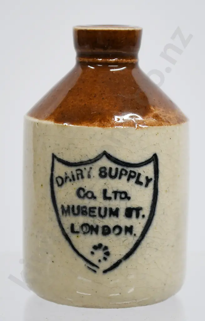 DAIRY SUPPLY MINIATURE STONEWARE JAR Image 1++