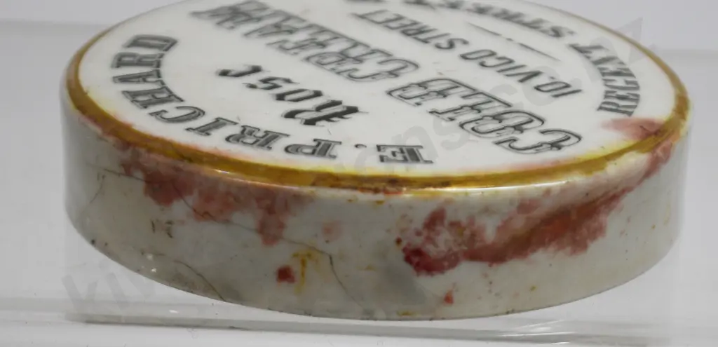GOSNELL CHERRY TOOTH PASTE, PRICHARD COLD CREAM POT LIDS Image 1++