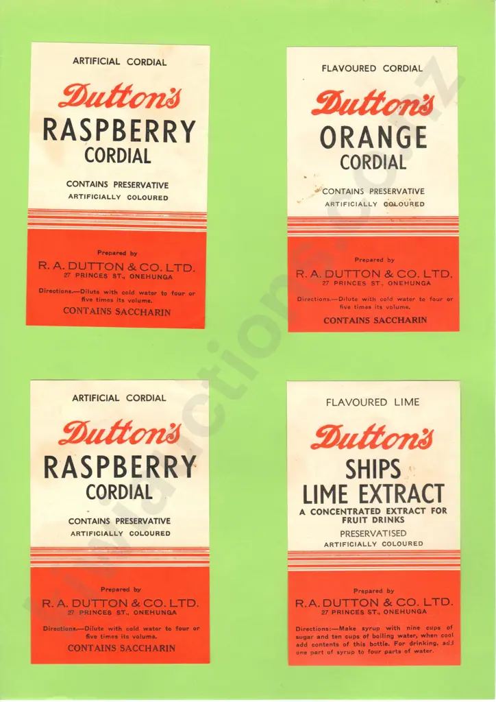AUCKLAND ORIGINAL SOFT DRINK LABELS Image 1++
