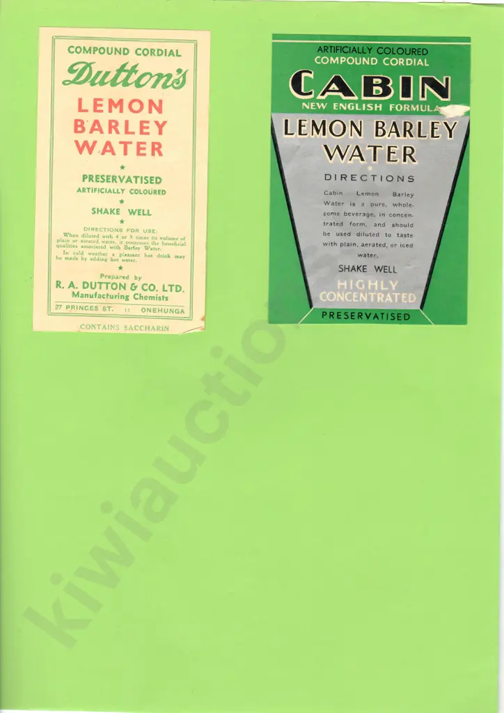 AUCKLAND ORIGINAL SOFT DRINK LABELS Image 1++