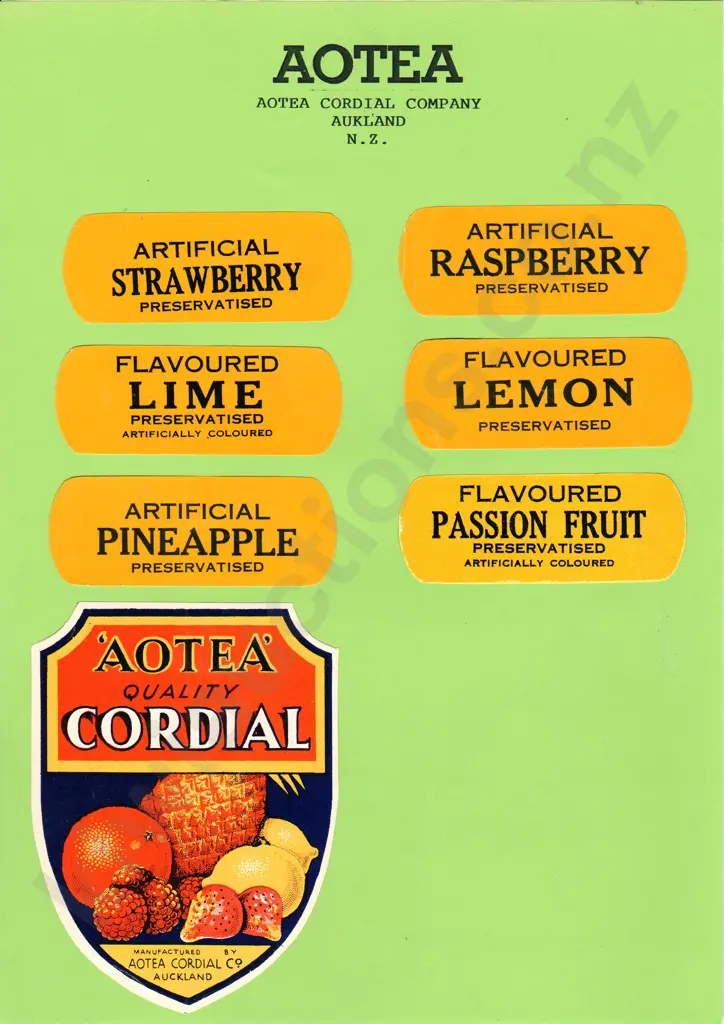 AUCKLAND ORIGINAL SOFT DRINK LABELS Image 1++