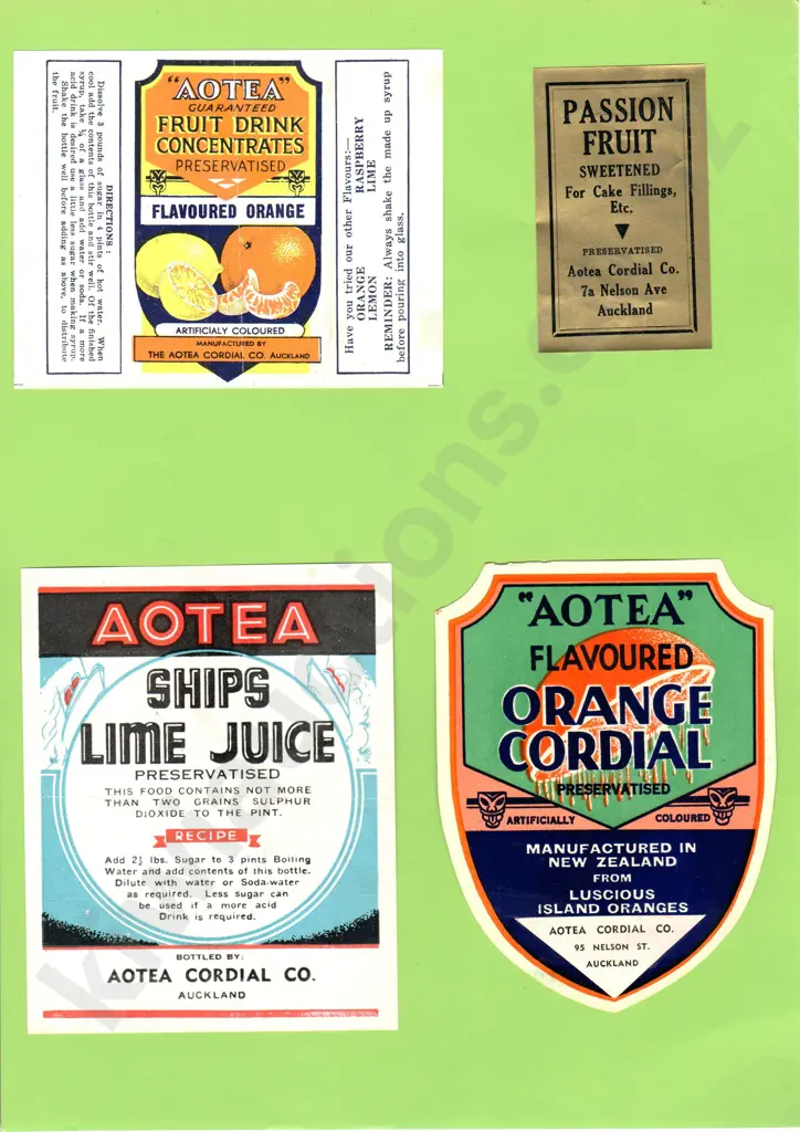 AUCKLAND ORIGINAL SOFT DRINK LABELS Image 1++