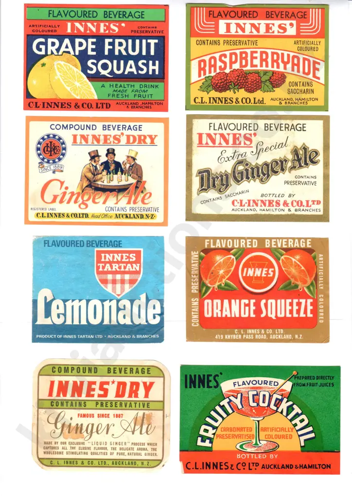 AUCKLAND ORIGINAL SOFT DRINK LABELS - 2 Image 1++