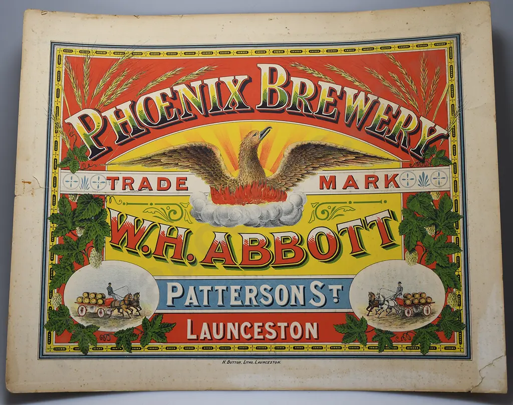 PHOENIX BREWERY LAUNCESTON TASMANIA CARD SIGN Image 1++